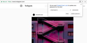 chrome google smart lock save update instagram password