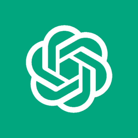 ChatGPT logo PNG medium size white green background