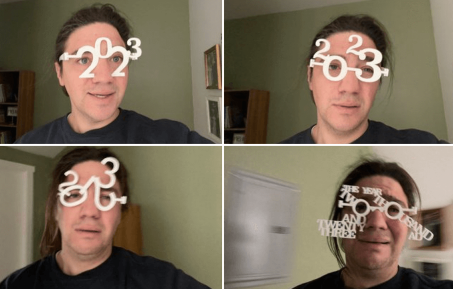 Comedian Jesse Mclaren 3d printed new year's glasses