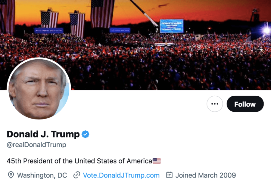 Donald Trump Twitter profile cover image