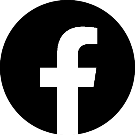 Facebook logo black PNG medium size