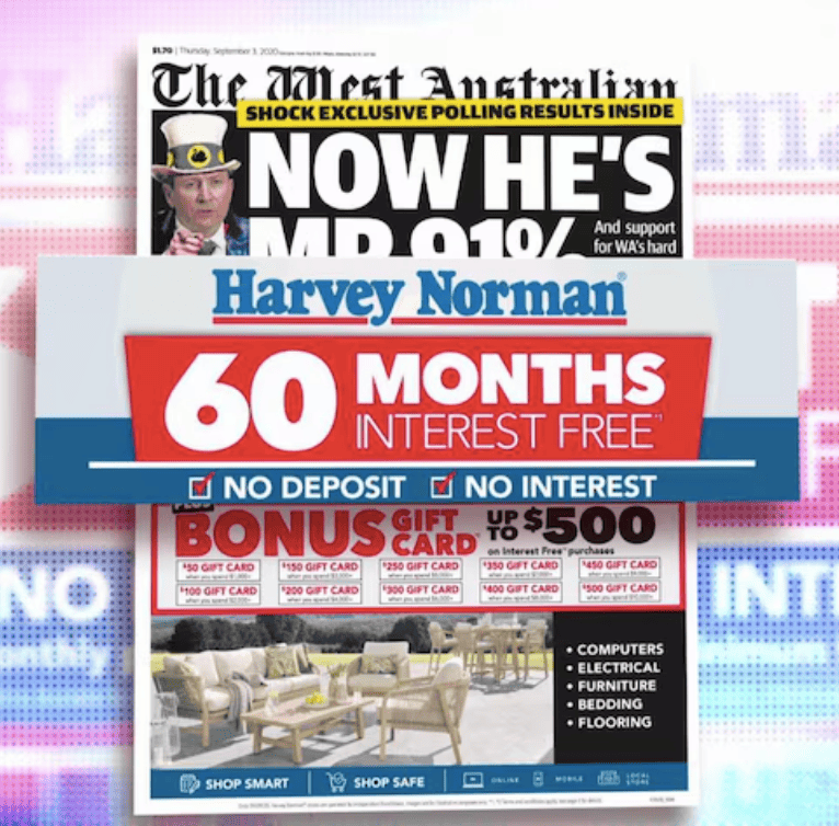 Harvey Norman misleading ad example Australia