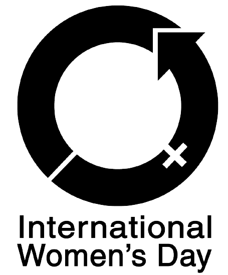 International Womens Day logo black