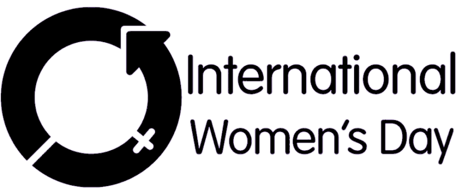 International Women's Day logo png black horizontal