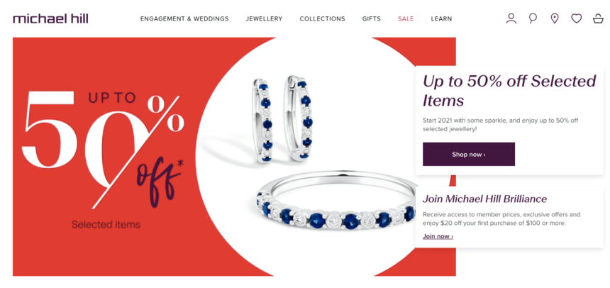 Michael Hill January sale deals offers Jewellery