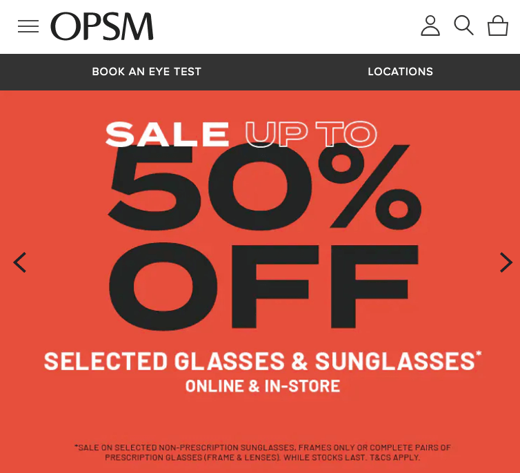 OPSM January sale deals offers glasses