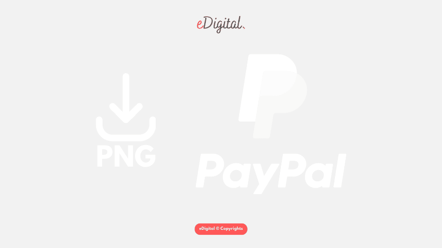 PayPal logo white PNG