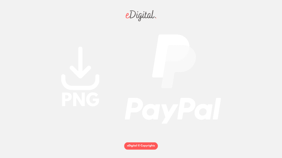 PayPal logo white vertical PNG