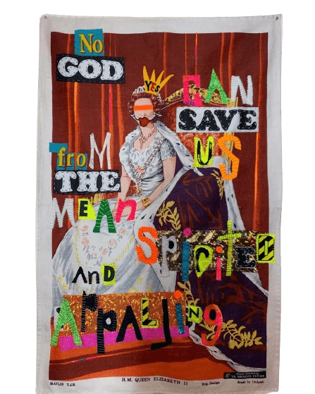 Queen Elizabeth no god can save us from the mean spirited and appaling Nicole Kemp artist