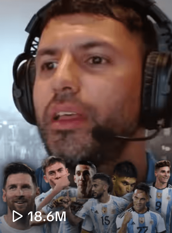 Sergio Agüero a popular football player on TikTok