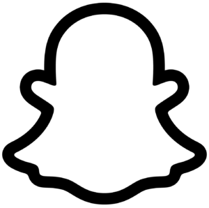 Snapchat logo black and white png