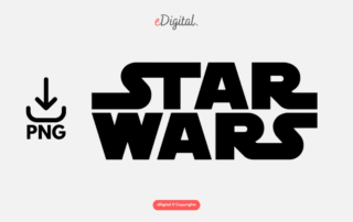 Star Wars logo black PNG