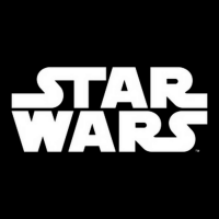 Star Wars Logo Png White Wordmark Black Background Square 200x200 