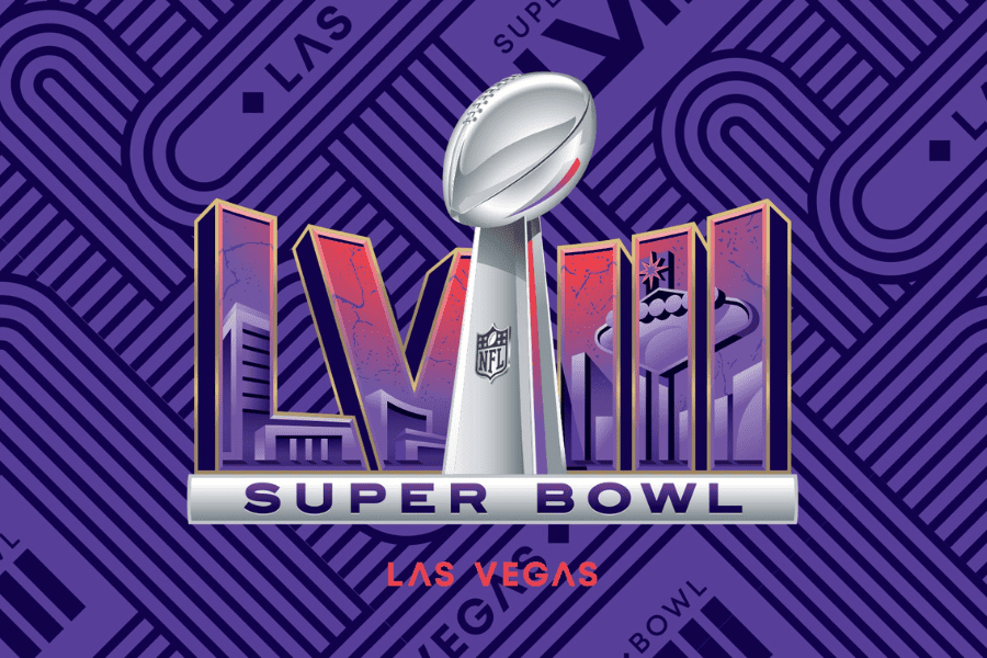 Super Bowl logo LVIII 2024 official image