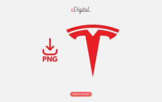 Tesla logo red PNG