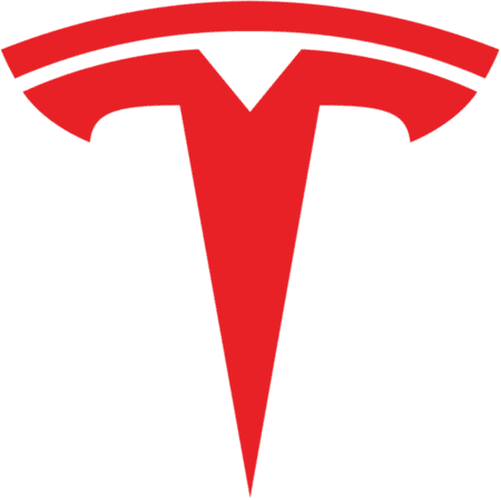 Tesla logo red medium size