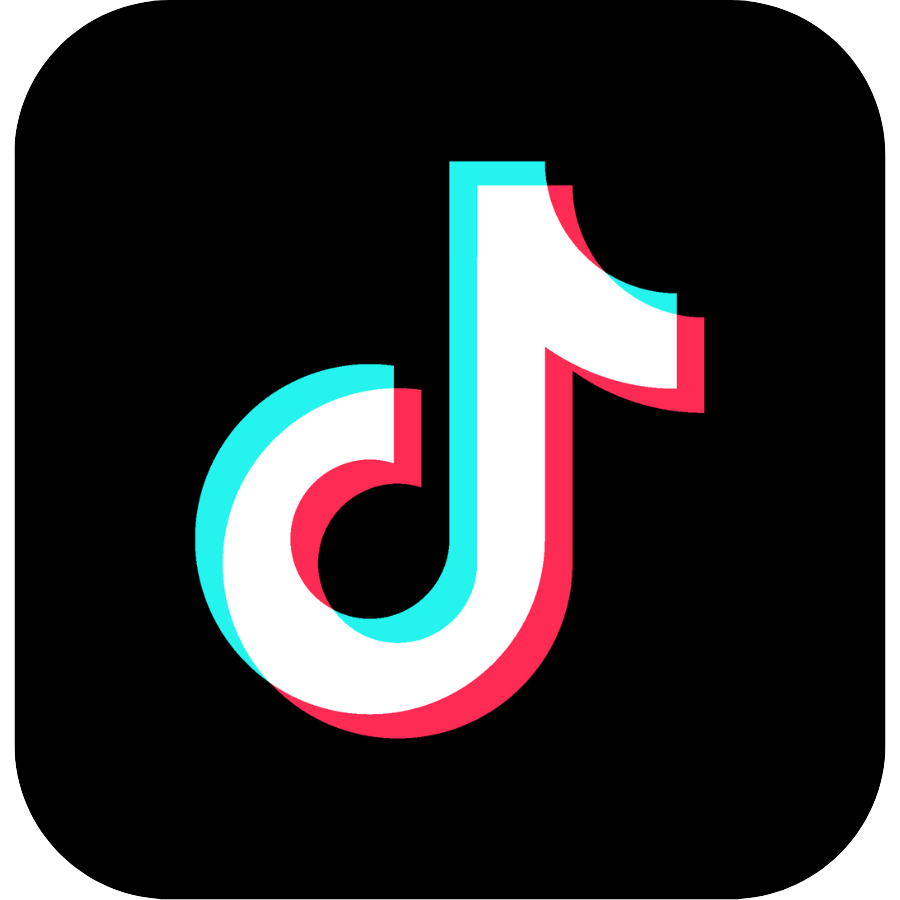 TikTok icon on smooth edges black square