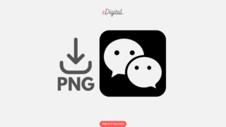 WeChat logo black PNG