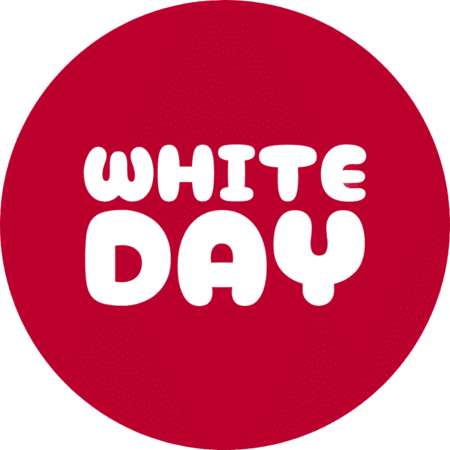 White Day logo circle PNG medium size