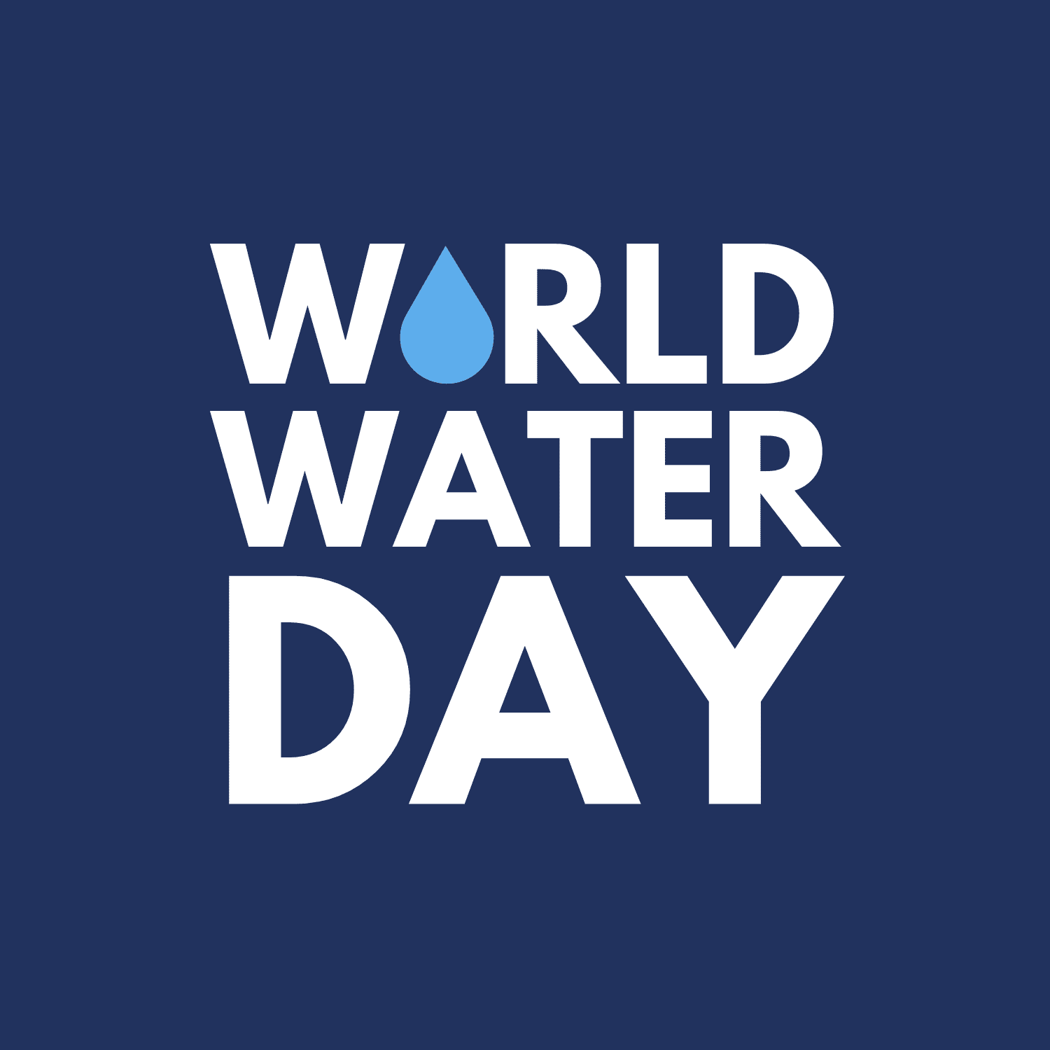 World Water Day logo square large size png