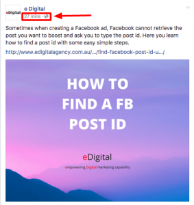 how to get a facebook post url