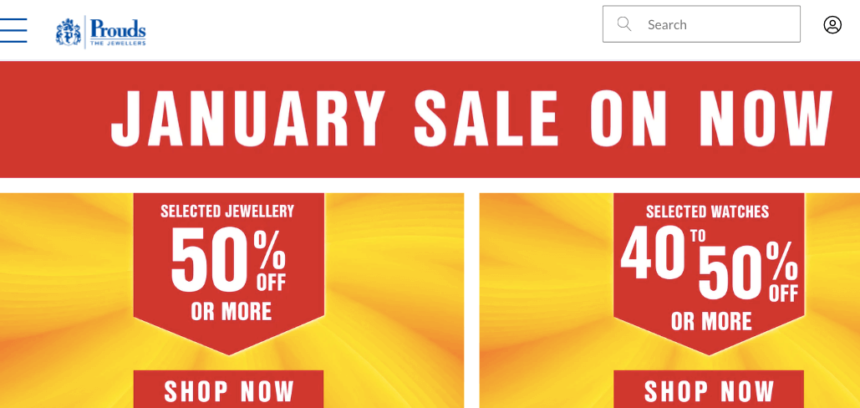 jewelry january sales deals offers prouds