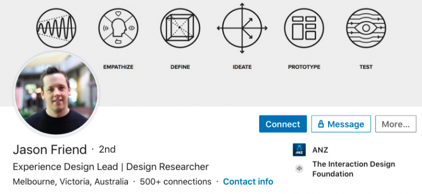 linkedin header image idea example experience designer