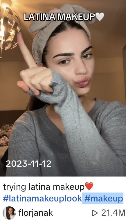 #makeup a trending hashtag on TikTok right now