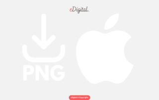 new Apple logo white PNG