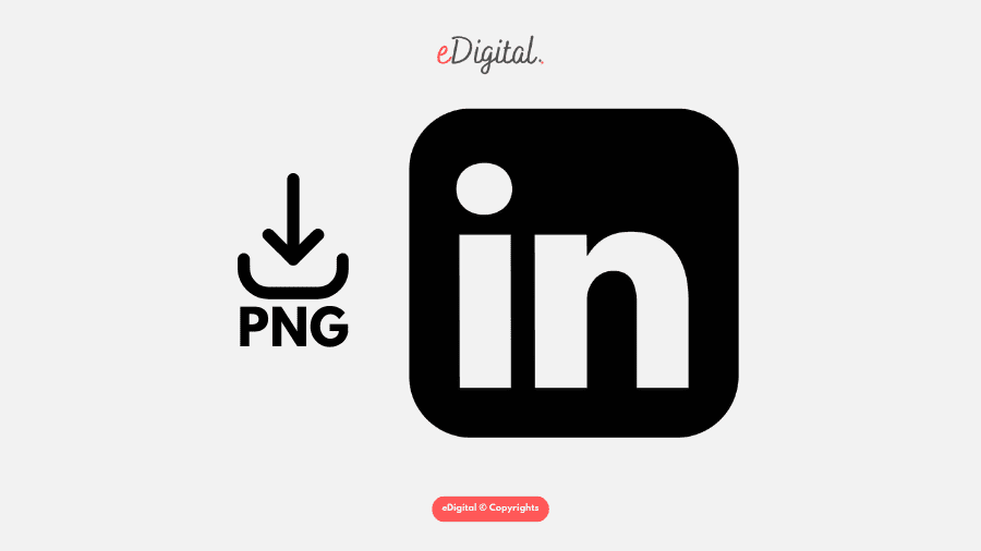 new Linkedin logo black PNG