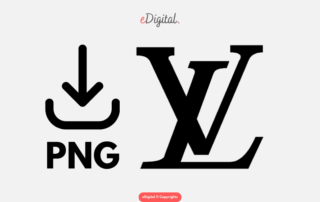 new Louis Vuitton logo white PNG