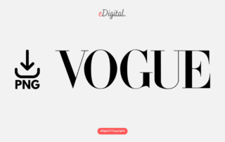 new Vogue logo PNG black