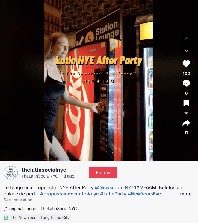 #newyearseveparty popular New Year's hashtag on TikTok