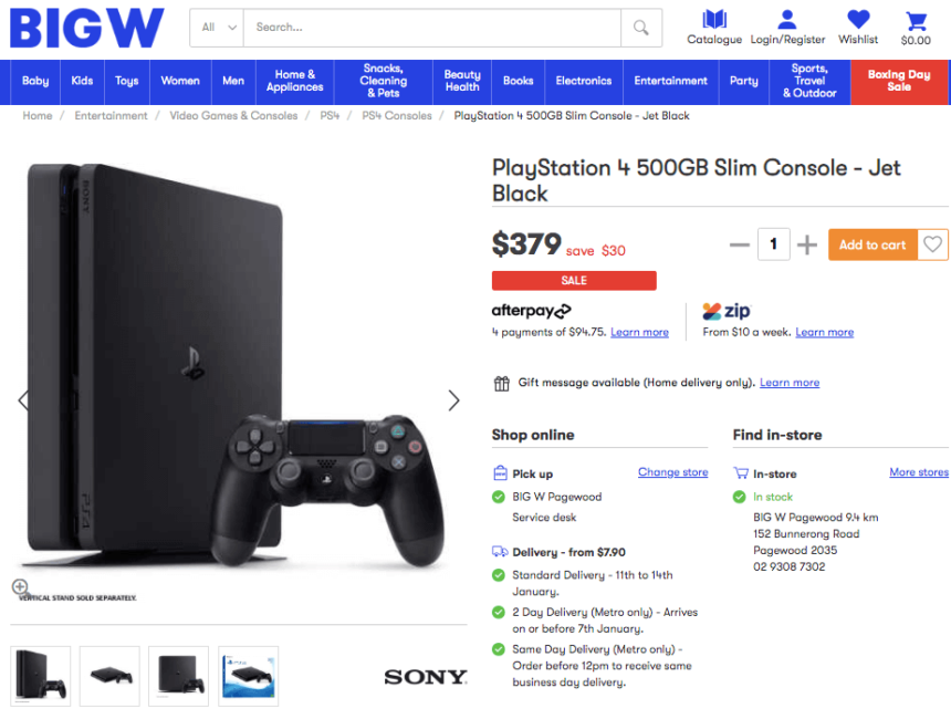 ps4 january sales offers deals bigw