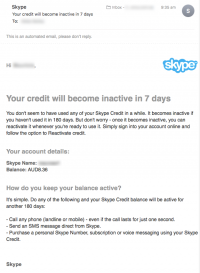 check skype credit