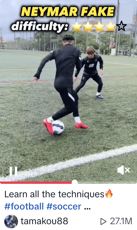 #soccer popular sports hashtag on TikTok