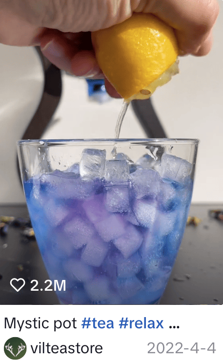 #tea a popular food hashtag on TikTok