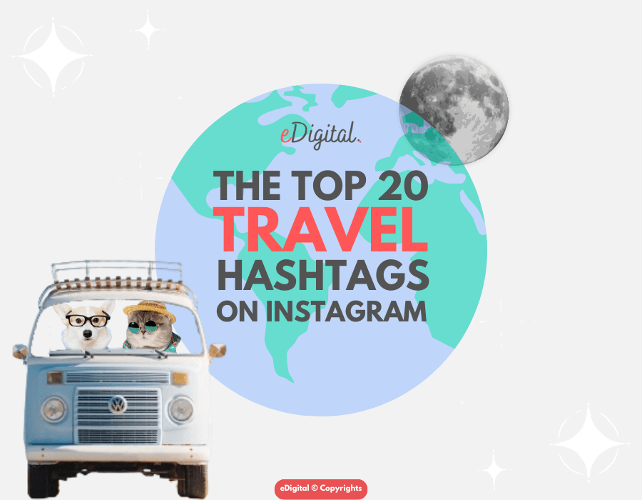 top 20 most popular travel hashtags on Instagram