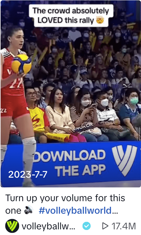 #volleyball a popular sports hashtag on TikTok