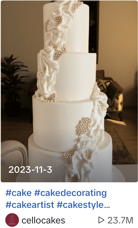 #weddingcake a popular wedding hashtag on TikTok