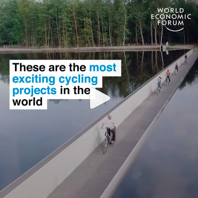 world economic forum bicycle friendly cities instagram post